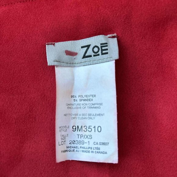 Michael Phillips Zoe Vivid Red Faux-Suede Grommet Open Coat w/ Pockets – US XS - Picture 12 of 12